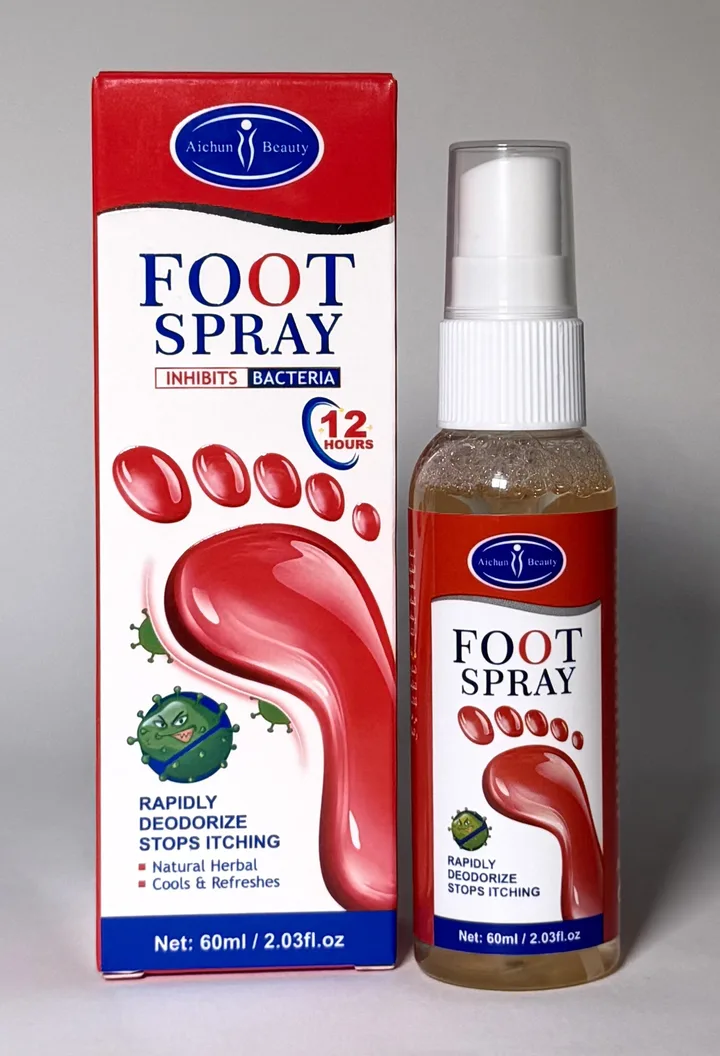 Spray herbal pentru picioare Aichun Beauty: Foot Spray, 60 ml, cu cutia